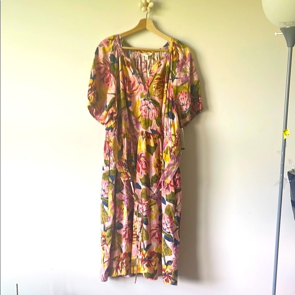 Terra & Sky Pink Brown Dolman Sleeve Sundress